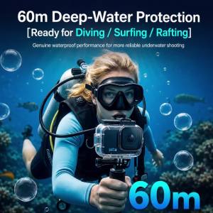 GoPro MISSION 1/Pro Vỏ Bảo Vệ Chống Nước Vỏ Bảo Vệ Trong Suốt Dưới Nước Sâu 60M Dành Cho Phụ Kiện Máy Ảnh Thể Thao