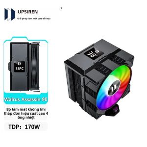 Tản Nhiệt CPU UPSIREN Walrus Assassin 90 Với Màn Hình Kỹ Thuật Số 4 Ống Dẫn Nhiệt Quạt Làm Mát 92mm Dành Cho LGA1700/1200 AM4 AM5 - Loại Tháp