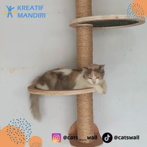 Garukan 90m + 2 Rajut Bulat - Cats Wall - Cat Playground