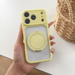 szhaiyu | 360 Rotate Bracket Magnetic Phone Case for IPhone 17 Air 16 Plus 15 Pro 14 13 12 11 Pro Max Ring Stand Protective Clear Cover