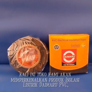 Lakban Hitam Isolasi Listrik Daimaru PVC Electrical Hitam