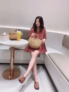Sweet Cotton Linen Short Sleeve Shirt for Women 2025 Summer Korean Style New Loose Doll Shirt Top Versatile Plaid Shirt Dress