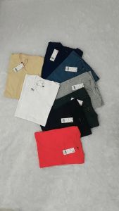 Paket 4 Pcs - Kaos V-neck Polos Lengan Pendek Wanita Katun Combed 30s Lembut Adem Nyaman Tebal Nyerap Keringat Tshirt Cewek Dewasa