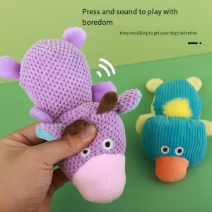 1PC Cats and Dogs Pet Sound Plush Teddy Golden Retriever Small Dog Grinding Teeth Cleaning Puppy Boredom Free Cat and Dog Toy