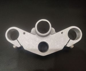 Dudukan stang atas NINJA R NINJA RR warna silver bahan tebal