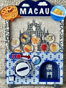 Original Macau Egg Machine Fridge Magnet Portuguese Tart Fragment Stone Element Souvenir Hong Kong Egg Machine Home Decor Accessories