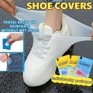 1 Pair Rain Shoe Cover Waterproof Non-Slip Silicone Rain Boots For MenWomen And Kids High quality Shoe Cover Easy To Clean Reusable Wear-Resistant Protector Rain Boots Rubber Shoe