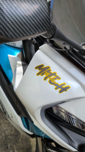 [Custom Name] Metallic Chrome Cutout Decal Sticker Waterproof for Motorcycle Visor & Gadgets