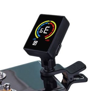 Guitar Tuner Clip On Precise Digital Electronic Ukulele Tuner Portable Metronomes Music Tuning Accessories For Travel Lessons