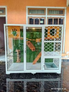 kandang kucing alumunium almunium aluminium premium ukuran PxLxT 140x60x120