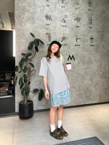 Váy Chữ a in Hình Ngôi Sao Phong Cách Retro Mỹ Cho Nữ Mùa Hè Cạp Cao Thường Ngày Váy Ngắn Đa Năng Thon Gọn