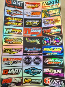 Stiker Sound | Stiker Hologram | Stiker 1 Lembar | Stiker Pack Ukuran 21cm x31cm