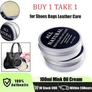 【BUY 1 TAKE 1】100g Mink Oil Cream Leather Care Cream Leather Recoloring Balm Mink Oil Cream For Leather Shoes Furniture Salve Mink Oil Cream Leather Conditioner Leather Oil/Bag Polish For Leather/Leather Bag Cleaner And Polisher