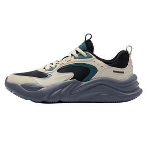 Erke Mens Sports Shoes Leather Upgraded Fall Winter New Style Anti-slip Thick Bottom Running Shoes Casual Low Top Sneakers