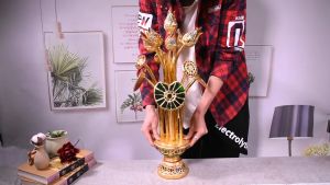 เครื่องประดับดอกบัวตกแต่งห้องนั้งเล่นและสำนักงานสไตล์เอเชียตะวันออกเฉียงใต้ ไม้แกะสลักดอกบัวสีทองโบราณประดับข้างประตู ประดับร้านค้า