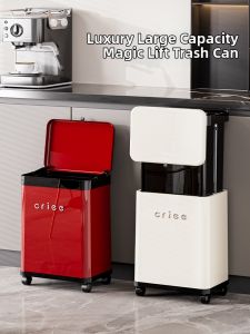 TAOXIAOHE | Adjustable Easy-to-Use Large Kitchen Waste Bin with Wheels  Capacity