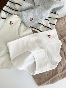 Korean Style Pure Cotton Womens Underwear New 2025 Extended Crotch 10A Gardner Antibacterial Bottom Triangle Panties