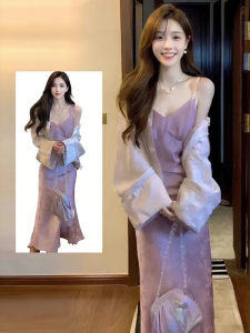 XUECAIQI | Autumn Fashion Chinese Style Elegant Outfit Dress