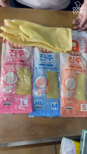 Mua 3 Tặng 2 Bộ 3 Đôi Găng Tay Cao Su Tay Lửng Ngọc Trai Size L