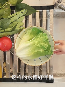 Stainless Steel Kitchen Sink Drain Rack Sink Bowl And Dish Storage Rack Foldable And Retractable Drain Basket
