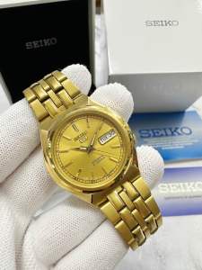 Seiko 5 Automatic Gold Watch / 7S26-01T0 / 36mm
