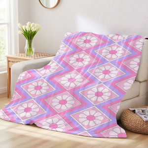 Beast Kingdom | Daisy Diamond Tile Winter And Summer Dual-Use Comfortable Flannel Blanket Soft And Sticky Sofa Cover Blanket Exquisite Gift