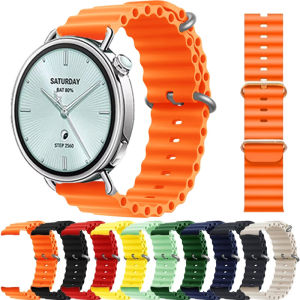 18mm 20mm 22mm Ocean Silicone Strap For Xiaomi Watch S4 41mm S3 S2 Mi Watch 2 Pro Correa For Huawei GT6 5  41mm 46mm GT5Pro 42mm