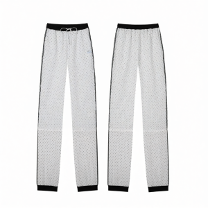 PSO Brand | Cute Dog Pattern Color Block Full Dot Patchwork Lace Band Loose Fitting Sweatpants