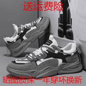 Comfortable Breathable Dad Shoes Mens Running Sports Shoes Casual Versatile Heightening Spring Summer New Arrival PU Leather