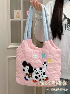 Japanese Cute Soft Sister Cartoon Hand-Carrying Shoulder Bag Female K-style Ins Style Fresh Young Adult Student Tote Bag