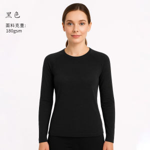 Meilino Womens Merino Wool Long Sleeve T-Shirt Lightweight Breathable Quick Dry Outdoor Climbing Hiking Thermal Underwear Sport Top