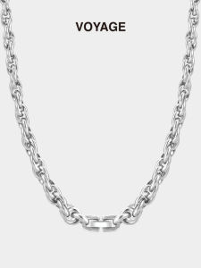 Titanium Steel Non-Fading Hip Hop Mens Necklace Cuban Link Fashion Accessory Trendy Male Collarbone Chain American Style