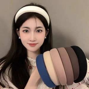 Thời Trang Miếng Bọt Biển Cao Skull Top bờm tóc Dây Buộc Tóc Cho Nữ Phụ Nữ Màu Trơn Headbands Rộng Hairband Phụ kiện tóc Mũ Nón