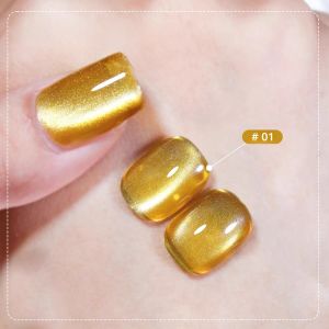 ยาทาเล็บเจลแคทอายสีเหลืองคาราเมลโทฟฟี่เงาสูง WS 1 ชิ้น รุ่นใหม่ประจำฤดูใบไม้ร่วง/ฤดูหนาวปี 2025 สีอำพันเมลลาร์ดประกายทองสำหรับตกแต่งเล็บ