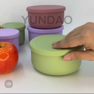 Tempat Makan Silicone Anti Tumpah Anak 700ml Lunch Box Anti Pecah Kotak Bekal Anak