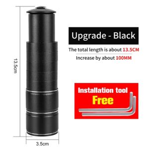 WEST BIKING Bike Stem Booster Aluminum Alloy Adjustable Bike Stem Extend Bike Handlebar Heighten Front Fork Bike Accessorie