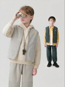 Marc&Janie | Spliced Polar Fleece Vest for Boys and Girls Autumn Spring