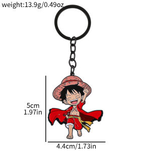 Bandai | One Piece Anime Keychain Set - Monkey D. Luffy & Roronoa Zoro Cartoon Characters Backpack Decoration Collectible Gift