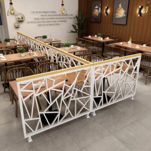 Iron Screen Half Green Plant Short Industrial Style Partition Restaurant Hot Pot Shop Fence Flower Stand Milk Tea Shop Fence Customization