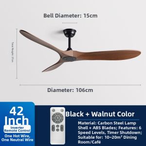 「China Plug」PUYU | High Power Retro Industrial Fan with Remote Control