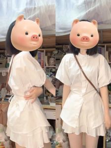 พลัสไซส์ ผู้หญิง ใส่สบาย สีขาว หลวม เสื้อเชิ้ตแปลกตา ฝรั่งเศส เอว ดีไซน์ ฤดูร้อน สไตล์ใหม่ เสื้อท่อนบน สําหรับ Apple Pear Hourglass Body Type