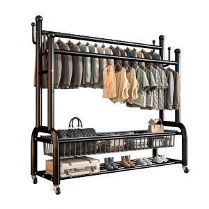 JIAJIESHI | Portable Multi-functional Double Rod Clothes Rack