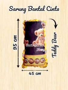 Terlaris Sarung Bantal Cinta Renda Ukuran 45x95 Bahan Katun Polymicro Lembut Motif Karakter Lucu 3D.
