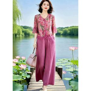 NUANPING | High Quality Retro Style Summer Clothing Set