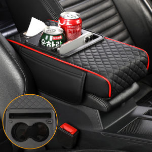 Armrest Pad Mobil Kotak Tisu Mobil Tempat Botol 4 In 1 Cover Tisu Premium Multifunctional Storage Box Cup Holder