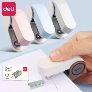 deli | Deli Portable Mini Stapler Set 12 Sheets Capacity With Staples for Home Office School Desk Accessories Binding Tools