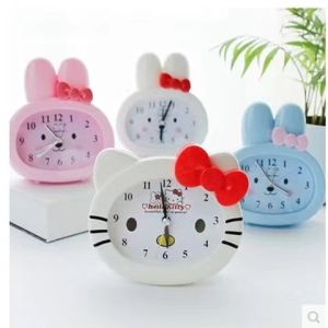 MONLEYTA | Fashionable Cute Cartoon Alarm Clock Night Light Simple Design Student Bedroom Desk Clock Creative Gift ABS Material Battery Powered