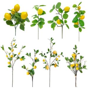 High-End Simulated Lemon Branch with Flower Home Decor Living Room Decoration Ornaments Restaurant And Hotel Floral Arrangements