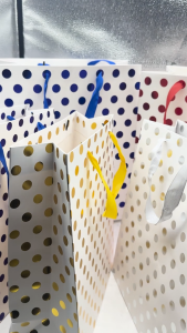 1pc Polka Dots Paper Bags Colorful Dots Paper Bag Treats Gift Bag Party Celebration Giveaways