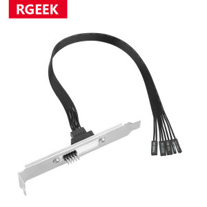 RGEEK Motherboard External Power Switch HDD LED Restart Button Extension Power Cable for PC Case Chassis PCI Baffle